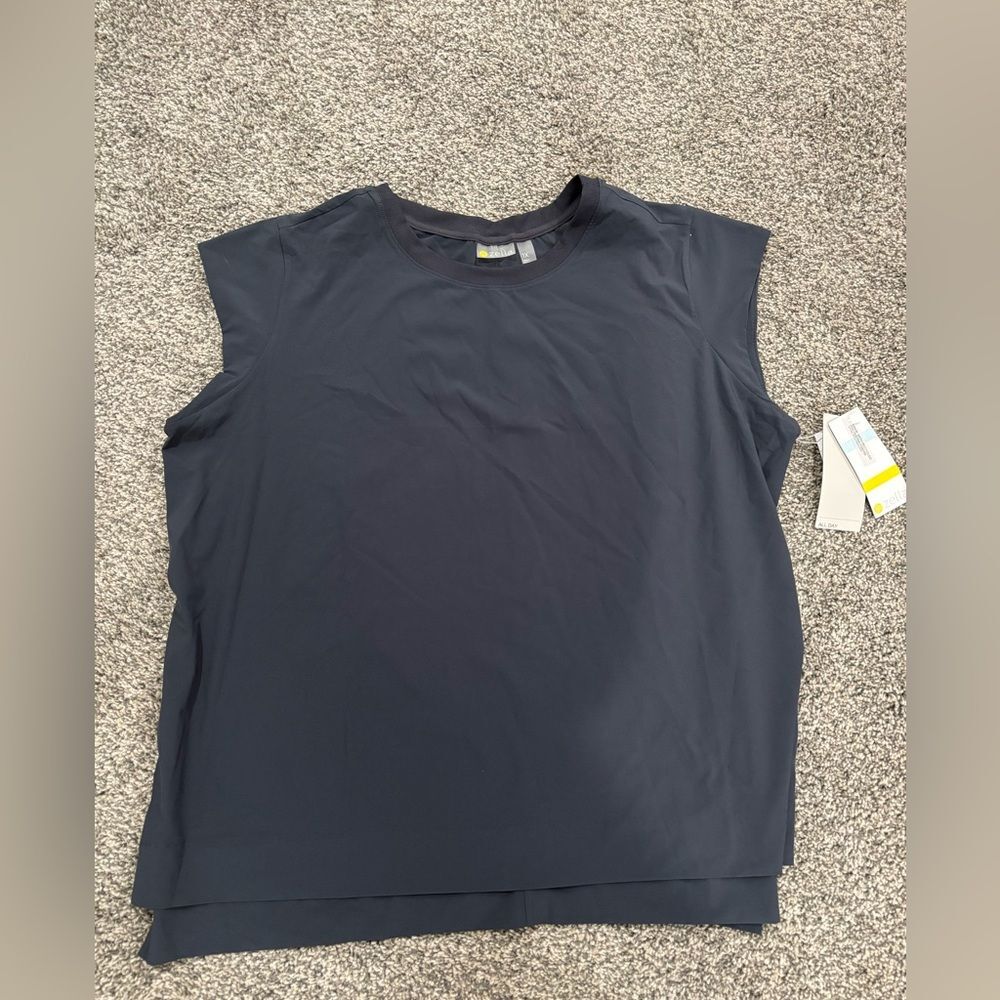 NWT Zella Dk Gray /Navy India Ink/All Day Athleisure Sweatshirt -size 1X